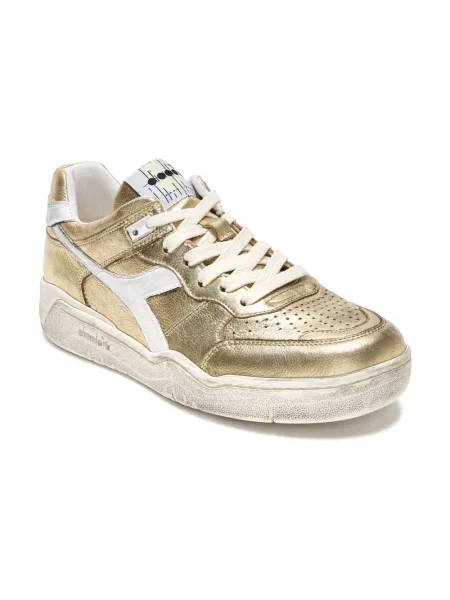 Sneakersy Diadora skórzane żółte