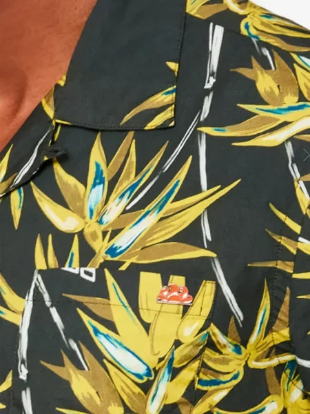 Scurt cămașă Sundek cu model floral cu imagine verde