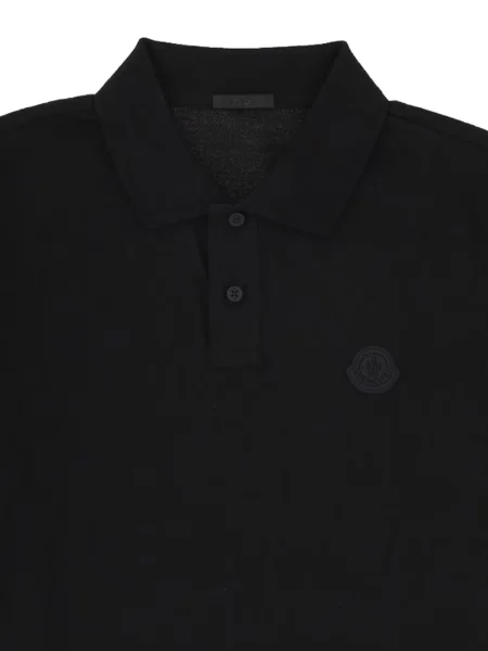 Tricou polo Moncler cu autograf negru