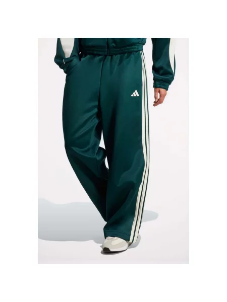 Pantaloni Adidas cu dungi alergare verde