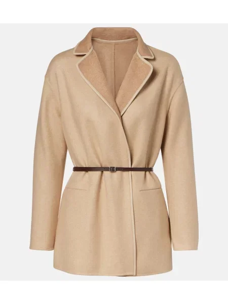 Plašč Loro Piana iz kašmirja bež