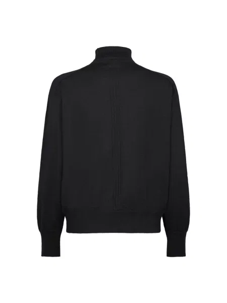 Lniany sweter z golfem Soeur czarny