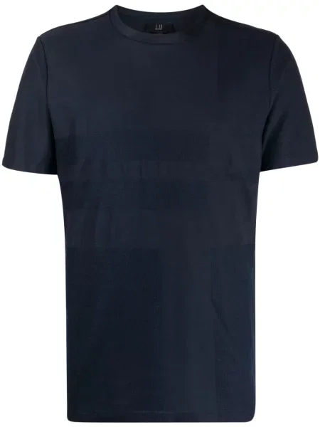 Tricou Dunhill cu decolteu rotund din jacard albastru