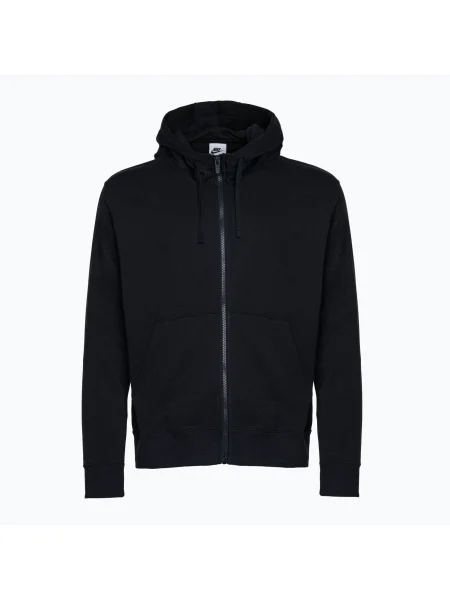 Hanorac pentru bărbați Nike Sportswear Club Hoodie FZ black/black/white alb