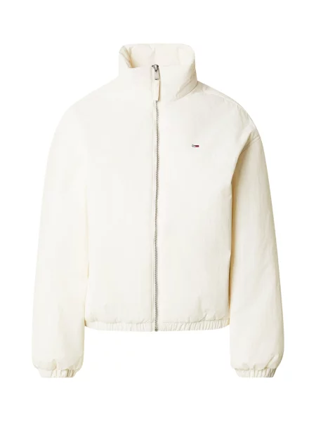 Tommy Jeans Geacă de primăvară-toamnă alb