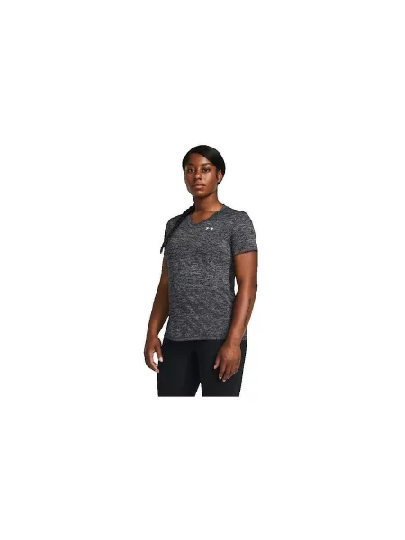 UNDER ARMOUR Funkcionális felső Twist szürke melír / fehér fekete