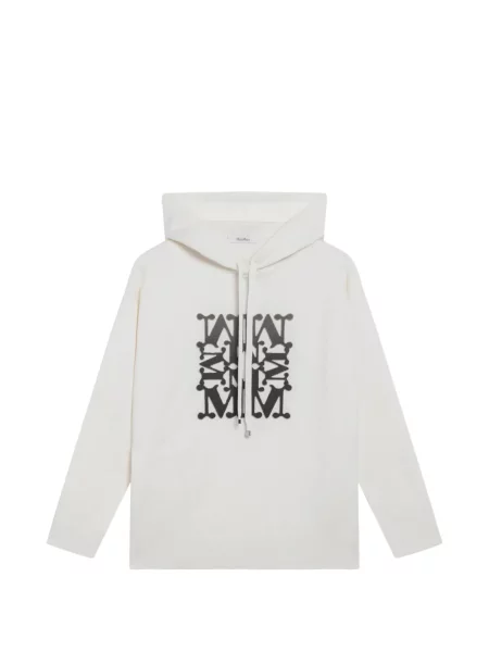 Hanorac cu glugă Max Mara cu imagine cu cordon alb