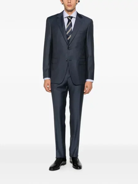 Costum Canali de lână albastru