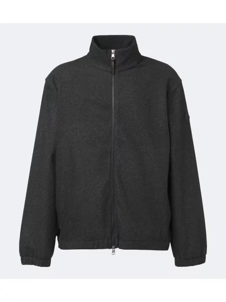 Geanta de piele Moncler gri
