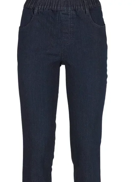 Dżinsy Skinny mid waist z wygodnym paskiem niebieskie