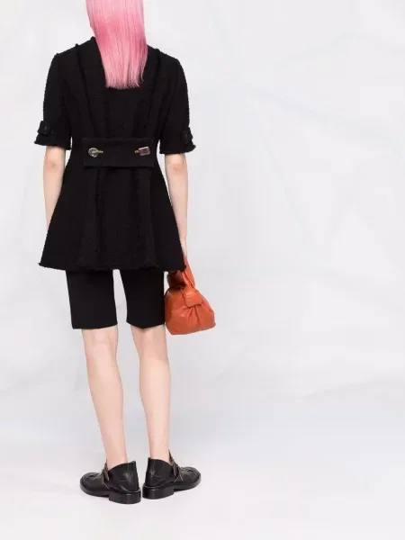 Tvídová zvonová bunda Proenza Schouler černá