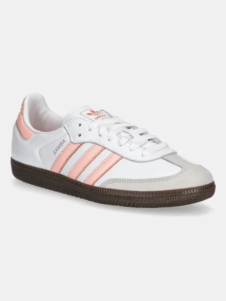 Usnjene superge adidas Originals Samba Og W bela