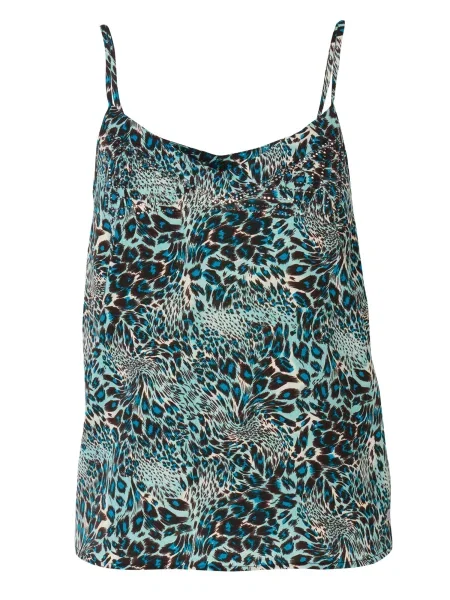 KOROSHI Bluza bež / tirkiz / pastelno zelena crna