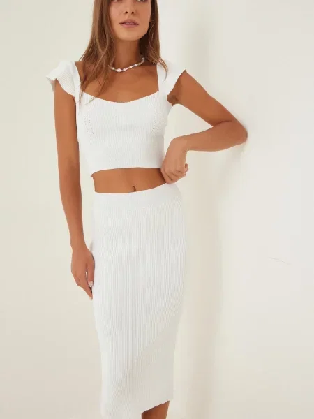 Fustă Happiness İstanbul alb