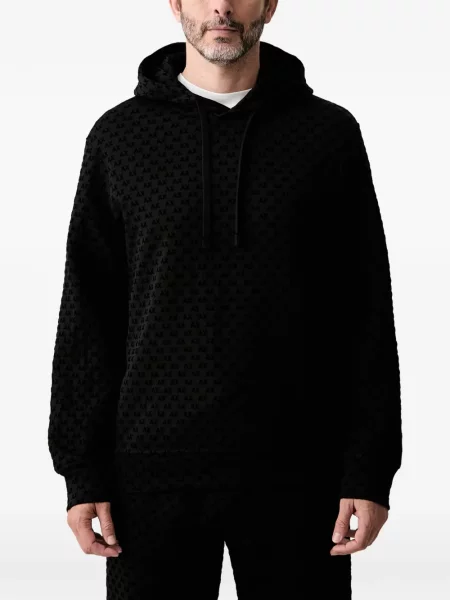 Hanorac cu glugă Armani Exchange cu autograf cu cordon negru