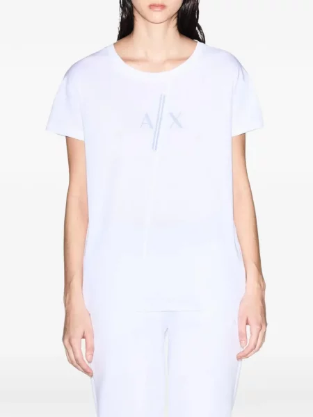 Tricou Armani Exchange cu imagine alb