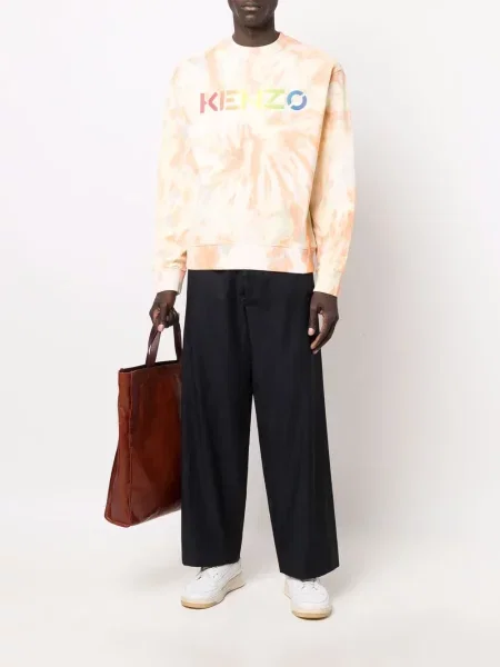 Raštuotas tie-dye kaklaraištis Kenzo oranžinė