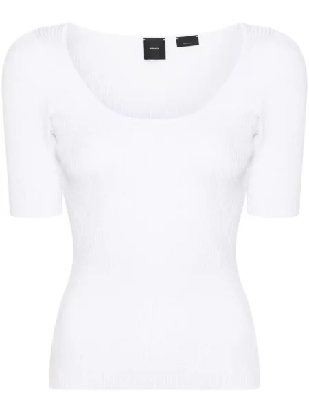 Tricou Pinko cu broderie alb