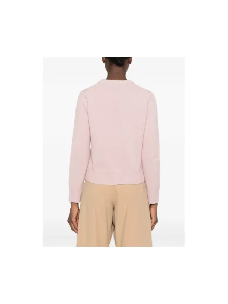 Sweter Maison Kitsune wełniany różowy