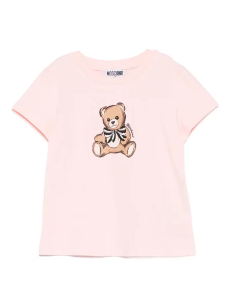 Koszulka dziecięca Moschino różowa
