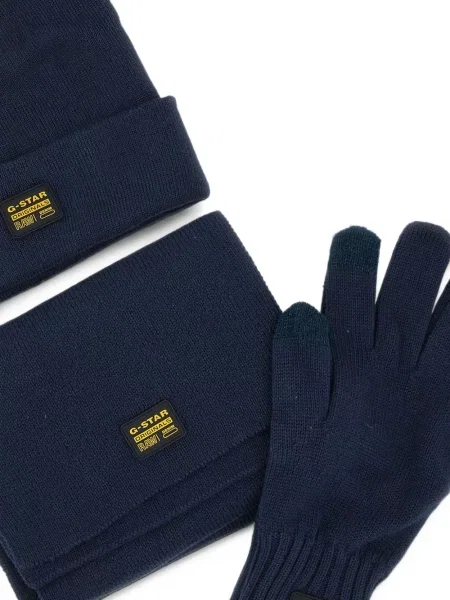 Căciulă G-star Raw cu autograf albastru
