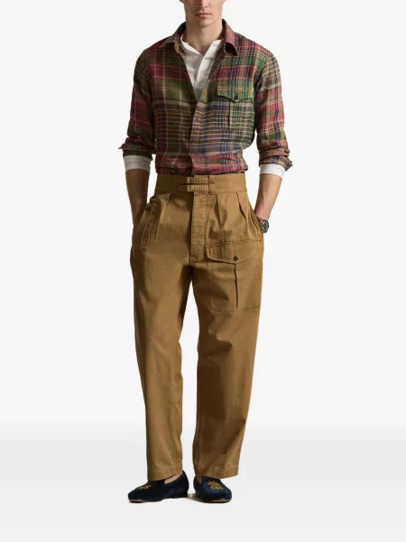 Ριγέ δερμάτινος κάλτσες Polo Ralph Lauren με κορδόνι μαύρο