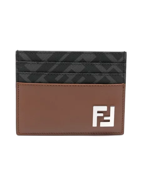 Portfel Fendi skórzany brązowy