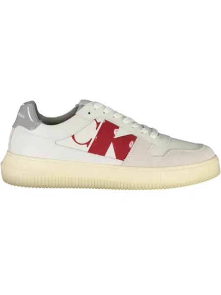 Calvin Klein Jeans De piele sneakers alb