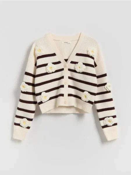 Reserved Cardigan cu adaos de multicolor