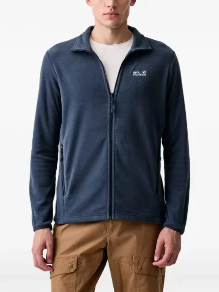 Pulover Jack Wolfskin din fleece albastru