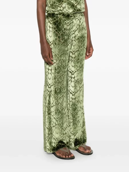 Pantaloni Forte_forte evazate verde