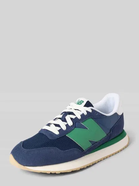 Sneakersy z detal z logo New Balance granatowe
