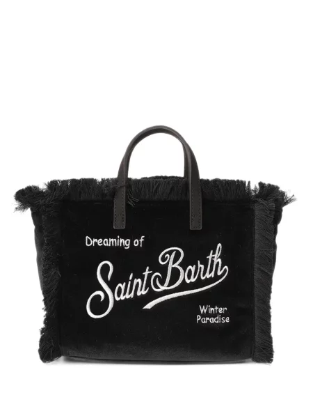 Geantă shopper Mc2 Saint Barth cu broderie negru