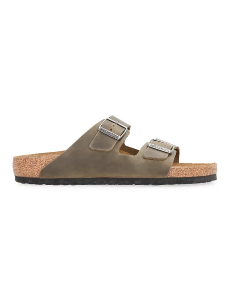 Birkenstock klapki nubukowe Arizona zielony