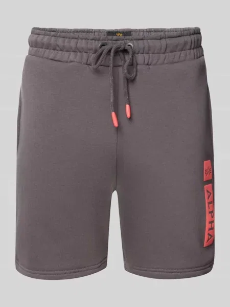 Szorty z dzianiny dresowej z elastycznym pasem i tunelem Alpha Industries