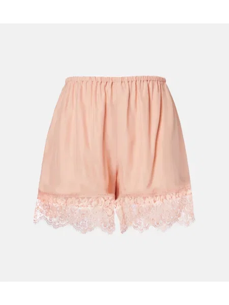 Pantaloni scurți Stella Mccartney de mătase roz