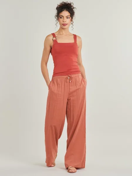 Pantaloni Les Petites Bombes portocaliu