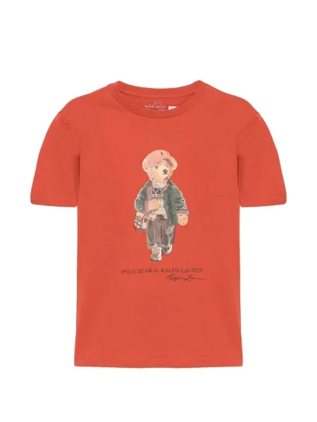 Koszulka polo dziecięca Polo Ralph Lauren pomarańczowa