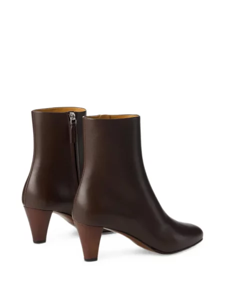 Cizme scurte Ralph Lauren Collection din piele maro
