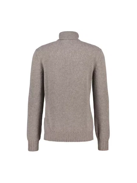 Sweter z golfem Gran Sasso wełniany szary