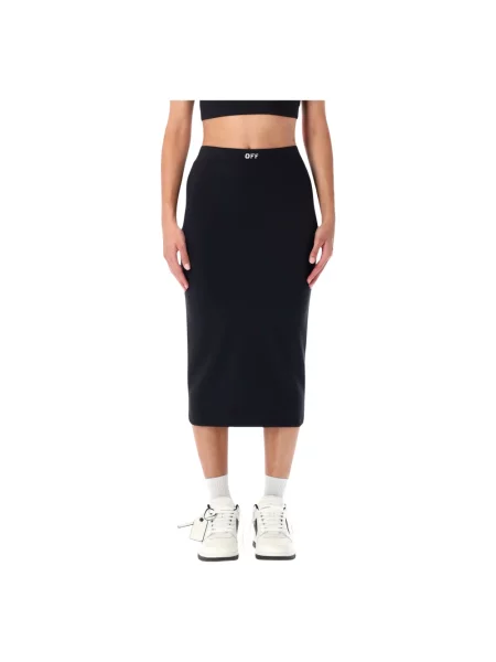 Spódnica midi Off-white do kolan biała