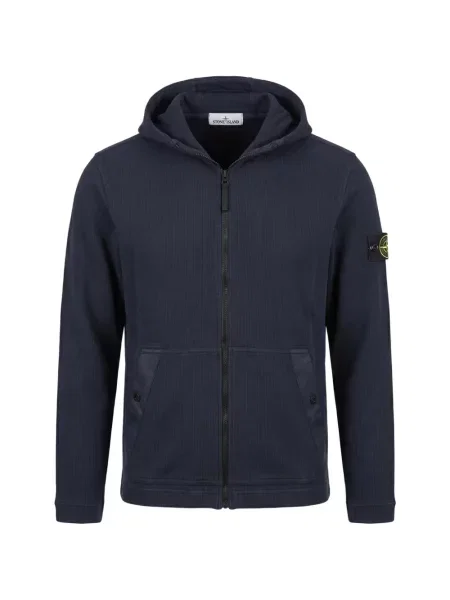 Hanorac cu glugă Stone Island cu strasuri albastru