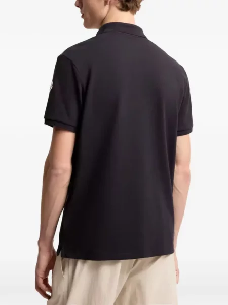 Polo Moncler cu autograf albastru