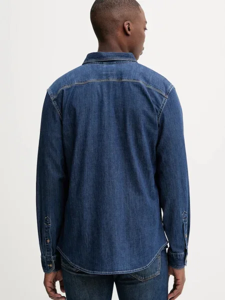 Džínová košile Levi's regular s klasickým límcem modrá