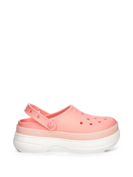 Saboți Crocs cu platformă clasici roz
