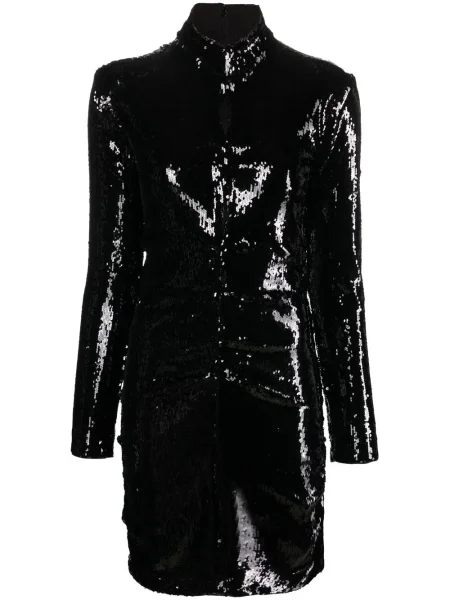Rochie maxi Isabel Marant cu paiete lungă de costum negru