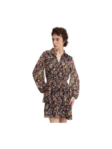 Desigual sukienka SANDALO mini rozkloszowana czarny