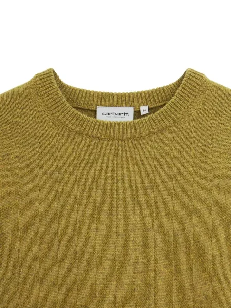 Pulover Carhartt Wip cu decolteu rotund galben