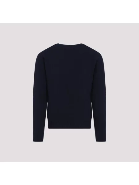 Lniany sweter Valentino niebieski
