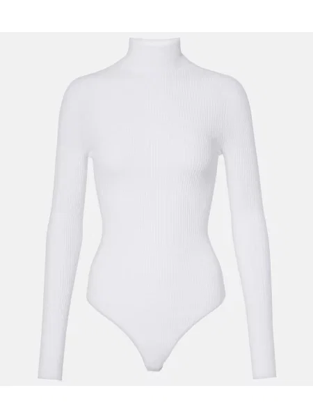 Body Alaïa din jerseu alb